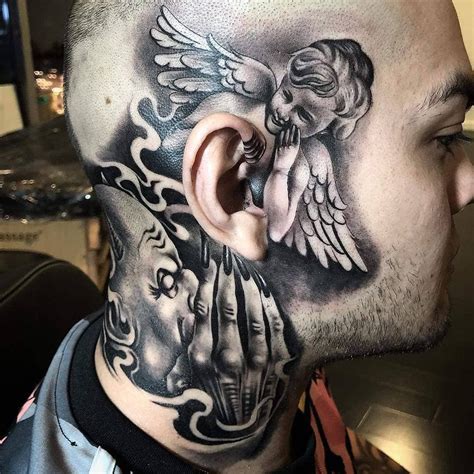 Sort by Most popular. . Angel whispering into ear tattoo